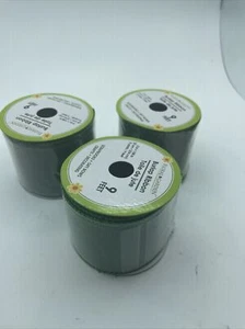 Lot of 3 Floral Garden Burlap Ribbon 9 ft 2 in x 108 in Craft Ribbon Dark Green - Picture 1 of 4