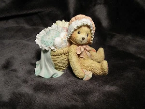 PELUCHES PRECIADOS COLECCIONABLES OSO "JAZMÍN" CON CESTA FIGURA ~ 1994 - Imagen 1 de 4