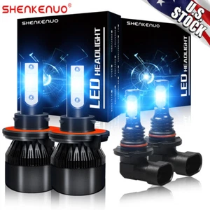 For 2005-2014 Ford F150 F250 F350 - 8000K LED Headlight + Fog Light 4 Bulbs kit - Picture 1 of 12