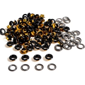 4/5/6/8/10mm Black Eyelets Grommet + Washers Scrapbooking Shoe Leathercraft - Picture 1 of 6