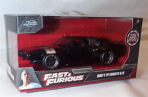 Fast & Furious Dom's Plymouth GTX Black 1-32 Diecast model Jada 98300 RB