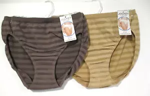 Jockey Hi Cut panties nylon Matte and Shine stretch 2 pair size 8/XL - Picture 1 of 3