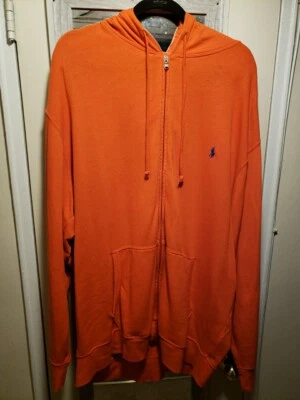 Polo Ralph Lauren Sudadera con Capucha Naranja Cremallera Completa Talla 3XLT Foto 1 de 4