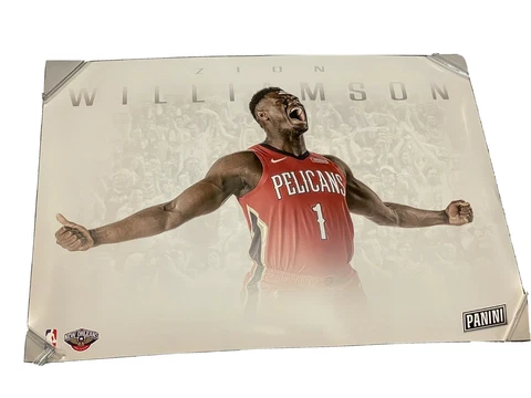 Zion Williamson NBA Panini Authentic 24"x18" Dealer Promotional Poster Lot x2 Cover