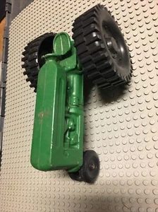 Lee Toys Metal Plastic Farm Tractor Green Back Wheels 3 1/8 Inch High - Picture 1 of 6