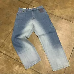 Phat Farm blaue Sandstrahl-Denimhose für Herren neu mit Etikett - Bild 1 von 6