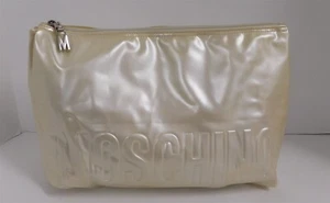 Moschino Redwall Gold Oyster PVC Large Clutch Bag Italy - Picture 1 of 7