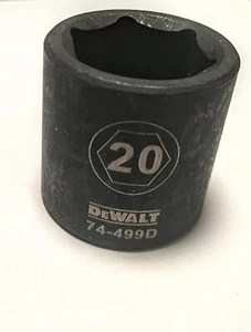 DeWalt 20 mm x 3/8" Dr Impact Socket 6pt 74-499 Free USA Shipping - Picture 1 of 3