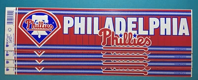 Philadelphia PHILLIES VINYL Bumper Sticker MLB WINCRAFT LICENSED MADE IN U.S.A. - Image 1 of 4
