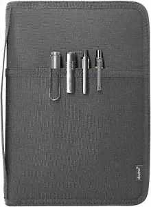 A5 Zipper Journal Notebook Cover with YKK Zipper for A5 Moleskine Cahier LEUCHTT - Picture 1 of 8