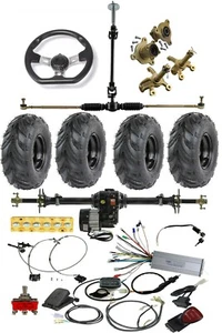 30" Go Kart Rear Axle Kit Differential Wheels 48V 1000W Motor Go Cart Trike ATV - Picture 1 of 12