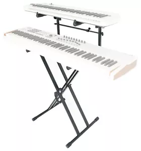 Rockville RKS42X 2-Tier X-Stand Keyboard or DJ Stand w Quick Release Mechanism! - Picture 1 of 11