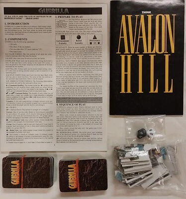 GUERILLA Avalon Hill COMPLETE Bookcase Card Game 1994 3-6 Players 896 Board - Image 1 of 3
