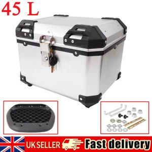 45L Motorcycle Rear Top Box Tail Carrier Luggage Toolcase Box with Security Lock - Picture 1 of 7