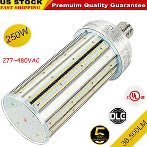 277~480V 250W LED Corn Bulb E39 Mogul Base Warehouse Parking Lot High Bay Light - Picture 1 of 12