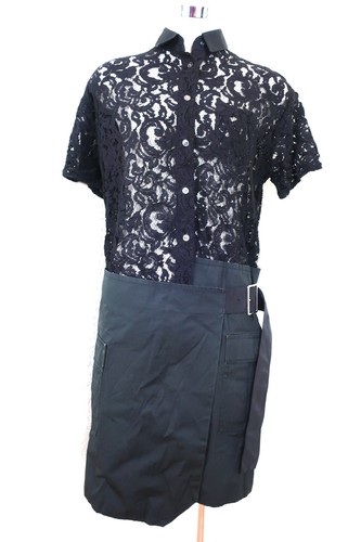SACAI Luck Black Mini Lace Wrap Skirt MIni Dress XS Small 0 2