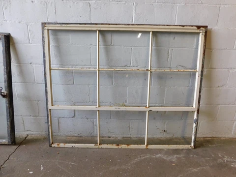 1900's Antique Industrial WINDOW Large CRAFTSMAN Style Metal Operating ORNATE Cover