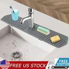 Silicone Faucet Drain Mat Drip Catcher Tray Kitchen Sink Splash Guard Slip Pad