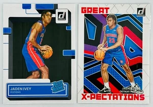 2022-23 Donruss Jaden Ivey Rated Rookie Base #205 / Great X-Pectations #4 Lot - Picture 1 of 4