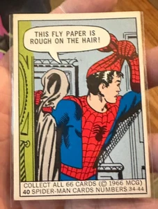 Original Vintage 1966 Marvel Spider-Man #40 Super Heroes Donruss Trading Card - Picture 1 of 2
