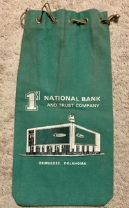 Vintage First National Bank Deposit Money Bag Oklahoma - Bild 1 von 2