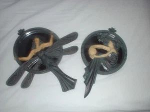 2 italienische Tuscano Stil (12" L x 13" B & 7" B) Holz & figürliche Spiegel, kostenloser Versand - Bild 1 von 6