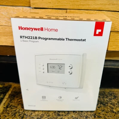Honeywell Home 24-V Basic schedule Programmable Thermostat RTH221B 085267348553 - Image 1 of 2