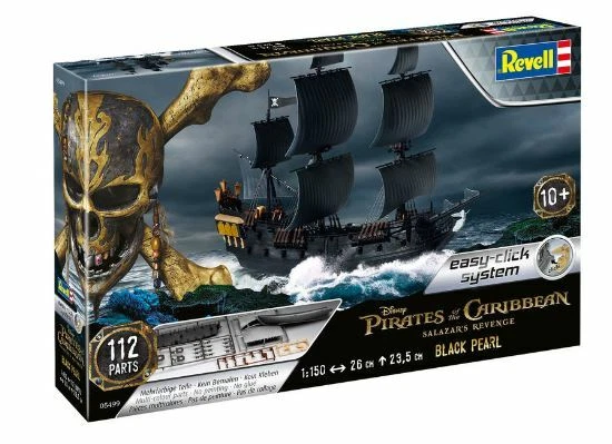 Pirati Dei Caraibi Disney La Perla Nera Black Pearl Easy Click Plastic Kit 1:150 - Immagine 1 di 4