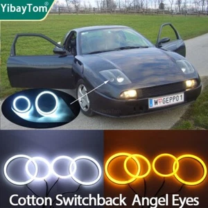 Cotton Turn signal Light Halo Rings LED Angel Eyes Kit For Fiat Coupe 1993-2000 - Picture 1 of 9