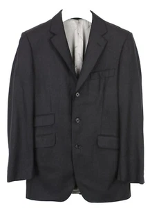 Blazer Uomo AQUASCUTUM (UK) 36 In Lana A Un Petto Con Rever A Notch E 3 Bottoni - Foto 1 di 11