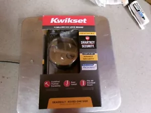 Kwikset Uptown Round Single Cylinder Deadbolt SmartKey Satin Nickel92580-016 A - Picture 1 of 1