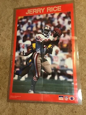 Vintage 1988 Starline NFL Football Jerry Rice San Francisco 49ers Poster 22x35 - Image 1 of 2