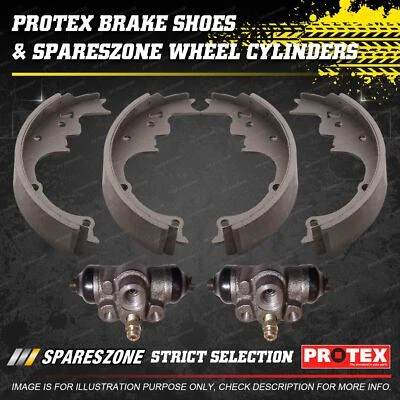 4 Rear Brake Shoes + 2 Wheel Cylinders for Holden Rodeo TF 4X4 V6 4X2 97-03 - image 1 of 2