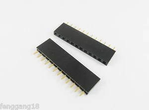 20pcs 1x12 Single Row Flat Header Socket 12 Pins PCB Socket Female Header 2.54mm - Picture 1 of 2