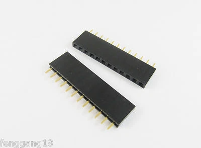 20pcs 1x12 Single Row Flat Header Socket 12 Pins PCB Socket Female Header 2.54mm - Image 1 of 2