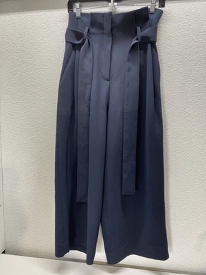 Pantalones chinos plisados de pierna de barril COS para mujer talla 6 azul marino Foto 1 de 4