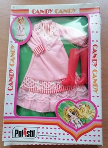 Abito Vestito Rosa + Stivali CANDY CANDY Polistil Anni 80 completo - Foto 1 di 2
