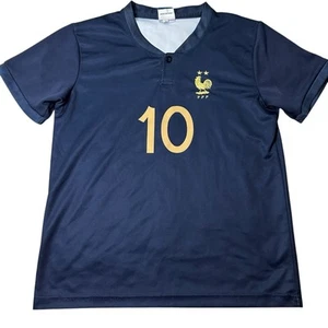 FRANCE Kids MBAPPE Navy Blue Soccer Jersey Size 12/14 - Picture 1 of 5