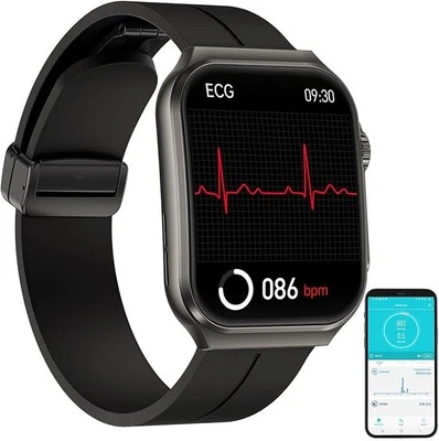Medicals Smartwatch: Smarte Fitness-Uhr mit EKG-, Blutdruck- und Körperte - Bild 1 von 3