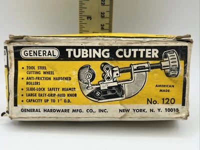 General Tubing Cutter 1/8" to 1” Model 120 in Original Box Made USA - Image 1 of 4