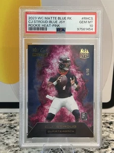 2023 WC Matte Blue CJ Stroud Rookie Heat Blue Jersey Pink /10 PSA 10 TEXANS 🔥 - Picture 1 of 1