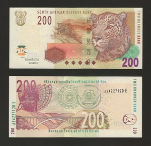 SOUTH AFRICA 200 Rand 2005, P-132a, Sign Mboweni, Original UNC, Leopard, Rare - Picture 1 of 1