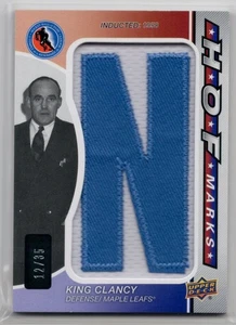 2024 2024-25 SP Game Used HOF Marks "N" #HOFMKC King Clancy 12/35 Maple Leafs - Bild 1 von 2