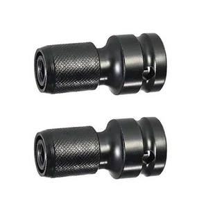 2Pcs 1/2 Inch To 1/4 Inch Hex Ratchet Socket Impact Wrench Socket Set Adapter - Picture 1 of 11