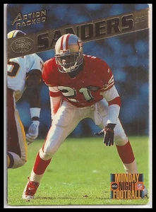 Tarjeta de fútbol americano 1995 llena de acción Monday Night Football #36 Deion Sanders 49ers - Imagen 1 de 2