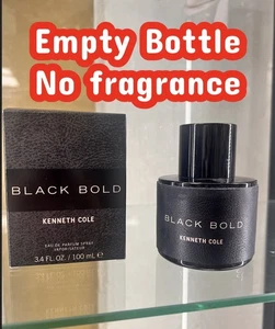 EMPTY BOTTLE! Black Bold Cologne for men by Kenneth Cole 3.4 oz / 100 ml EMPTY! - Picture 1 of 7