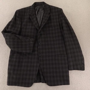 VTG Tweed Jacket M 42R Gray Check 100% Wool USA Blazer Sport Coat - Picture 1 of 15