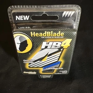 HeadBlade HB4 Razor Refill Cartridges 4 Lubricated Cartridges 1 Adapter & ATX - Picture 1 of 5