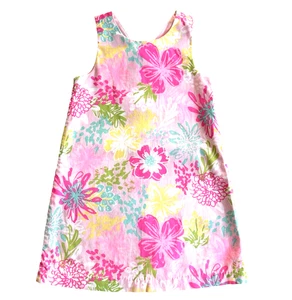 Tommy Bahama Dress Girls Hawaiian Floral Sleeveless Lined Summer Vacation Sz 6 - Picture 1 of 6