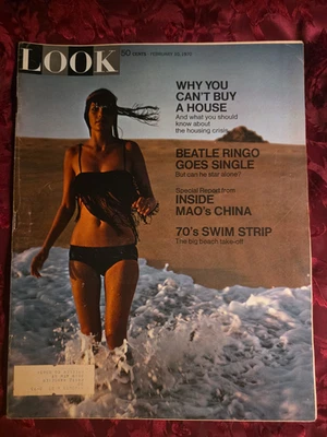 LOOK Magazine February 10 1970 SWIM SUITS RINGO STARR MAI LAI "Z" - Image 1 of 4